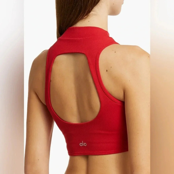 Alo Yoga Goddess Dynamite Mock Neck Top Size XS B2426 - Picture 5 of 8